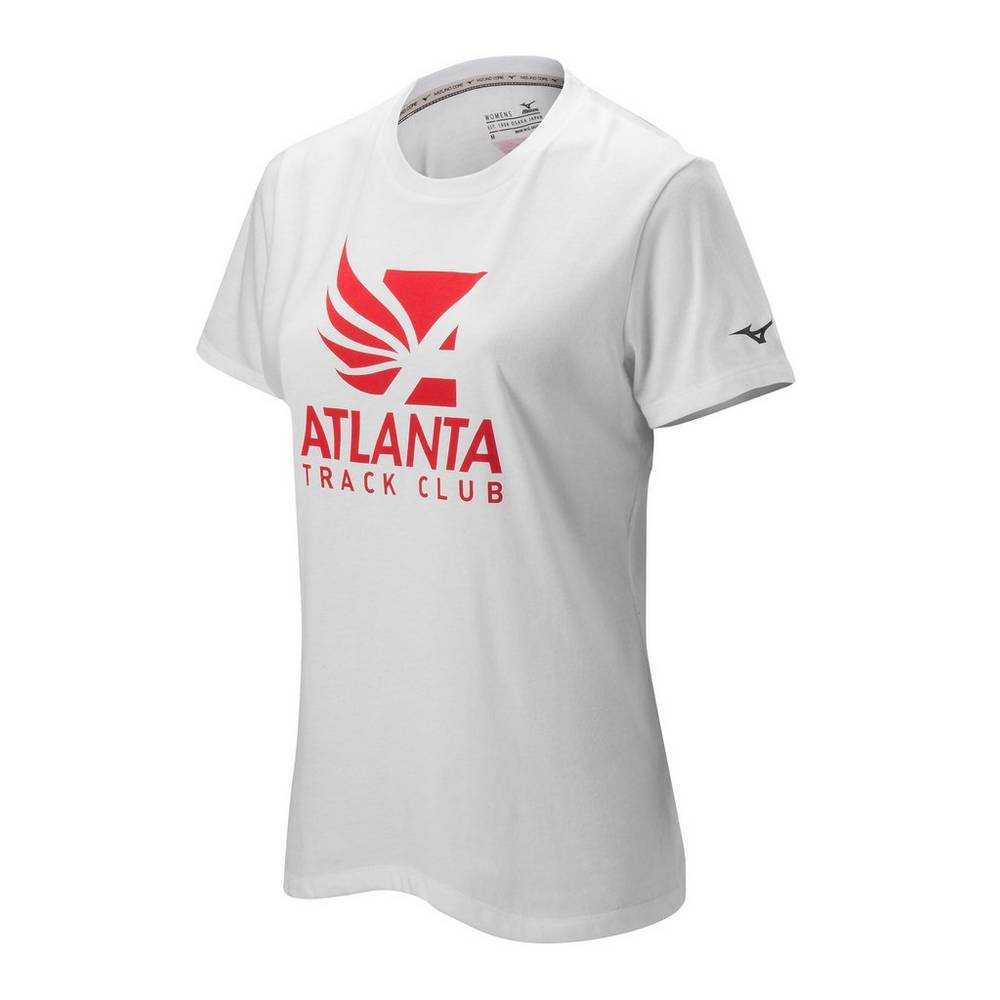 Womens Mizuno Atlanta Track Club 50/50 Running T-Shirts White Philippines (NAXCUY371)